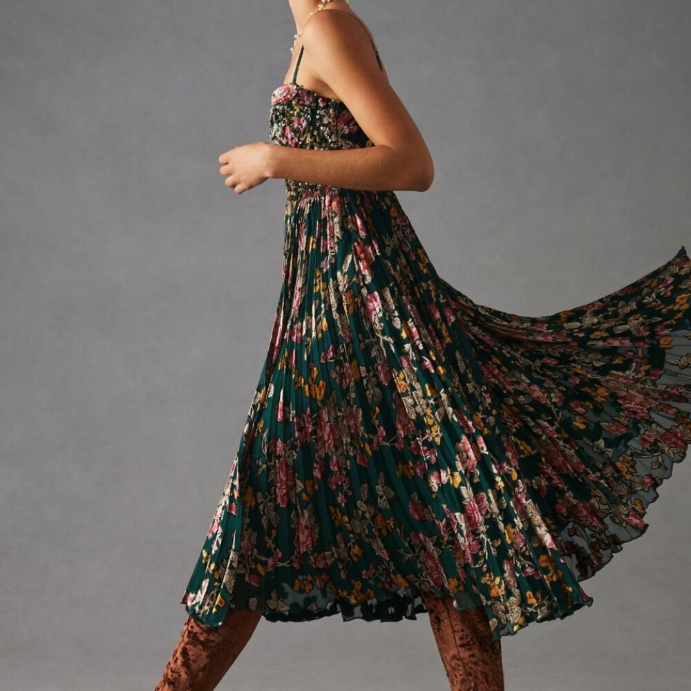 Anthropologie Verb by Pallavi Singhee Smocked Corset Dress (Size Small)